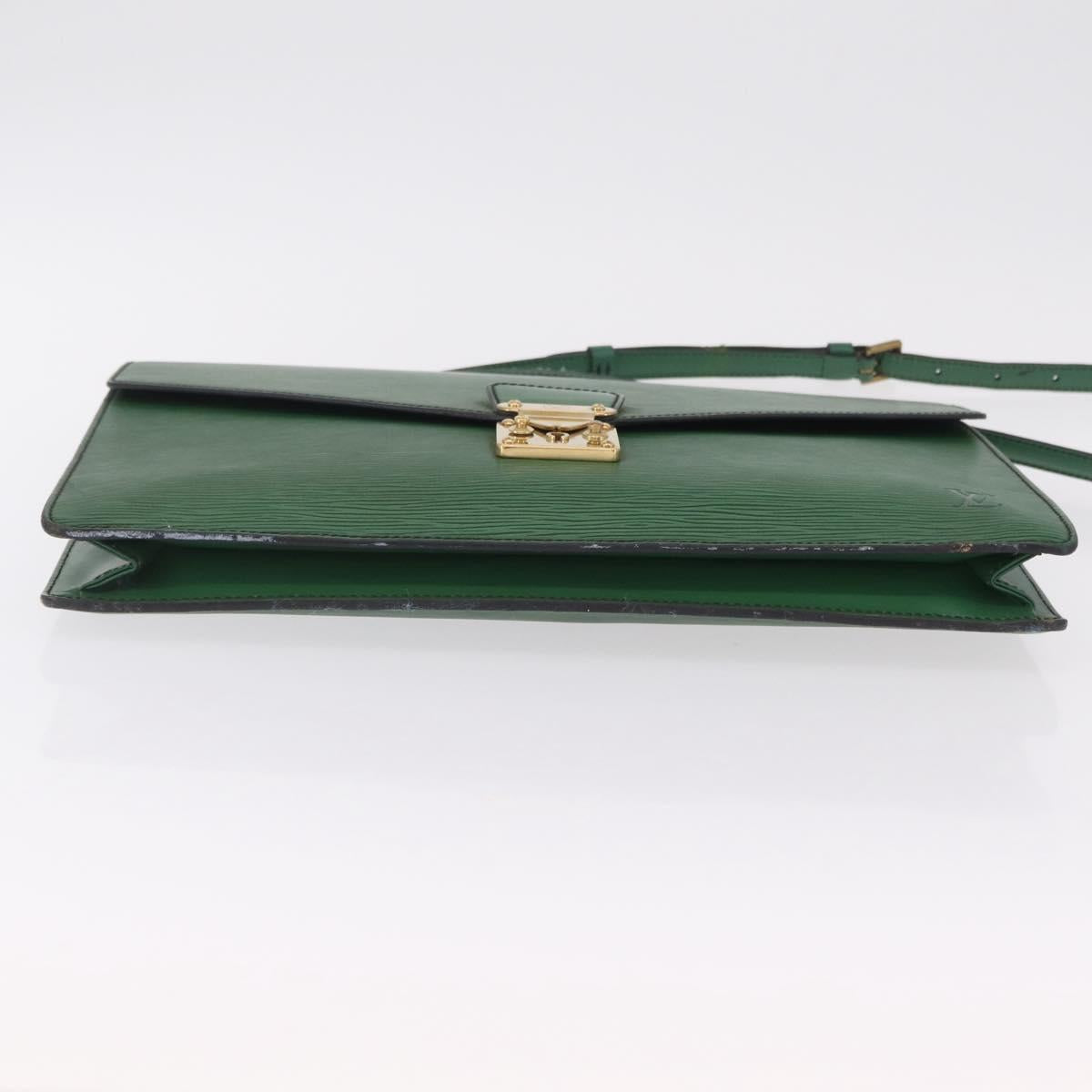 LOUIS VUITTON Epi Serviette Conseiller Briefcase Green M54424 LV Auth 203837
