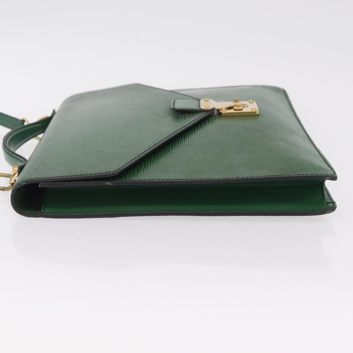 LOUIS VUITTON Epi Serviette Conseiller Briefcase Green M54424 LV Auth 203837