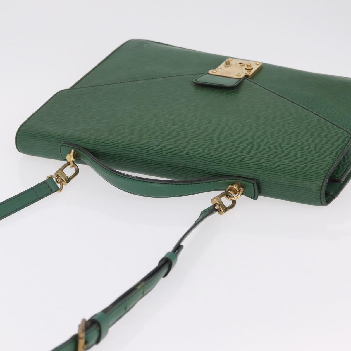 LOUIS VUITTON Epi Serviette Conseiller Briefcase Green M54424 LV Auth 203837