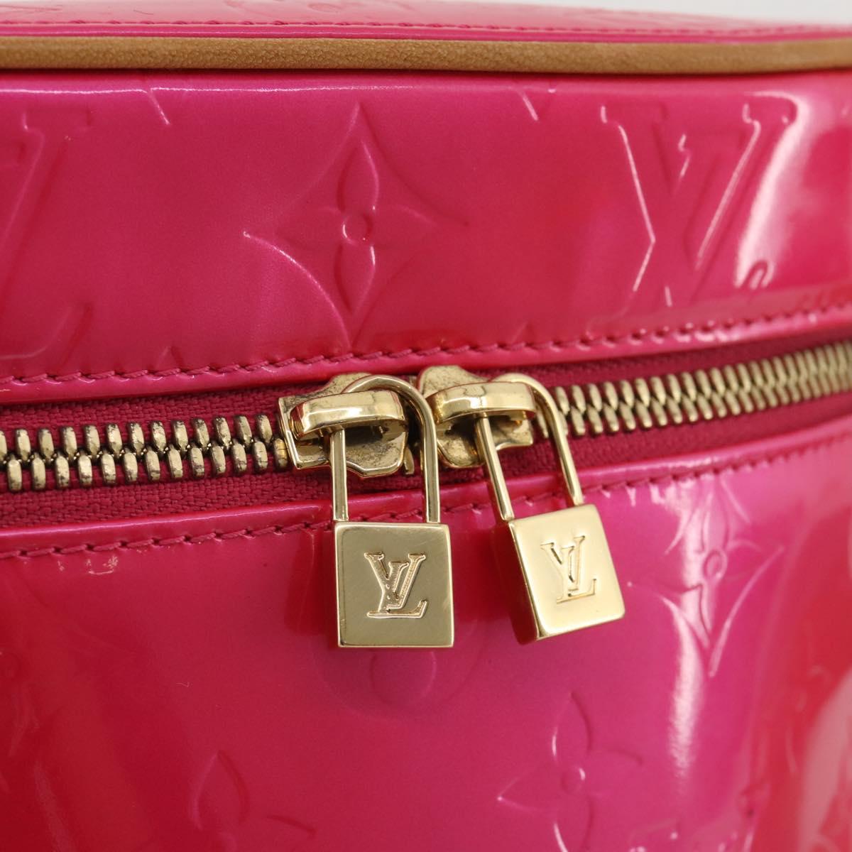 LOUIS VUITTON Monogram Vernis Sullivan Vertical Fuchsia Pink M91259 Auth 203839V