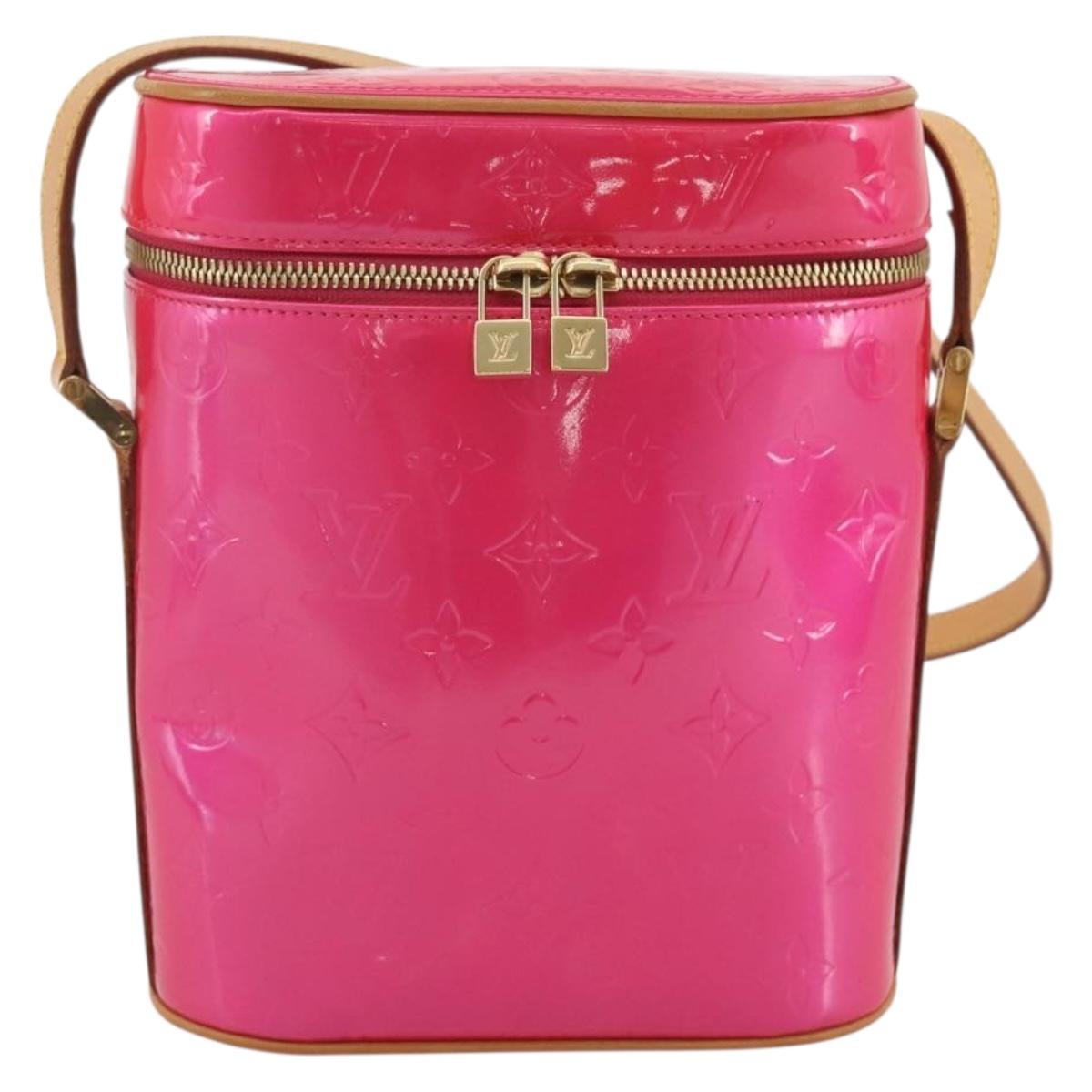 LOUIS VUITTON Monogram Vernis Sullivan Vertical Fuchsia Pink M91259 Auth 203839V