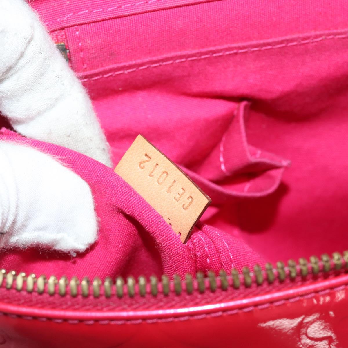 LOUIS VUITTON Monogram Vernis Sullivan Vertical Fuchsia Pink M91259 Auth 203839V