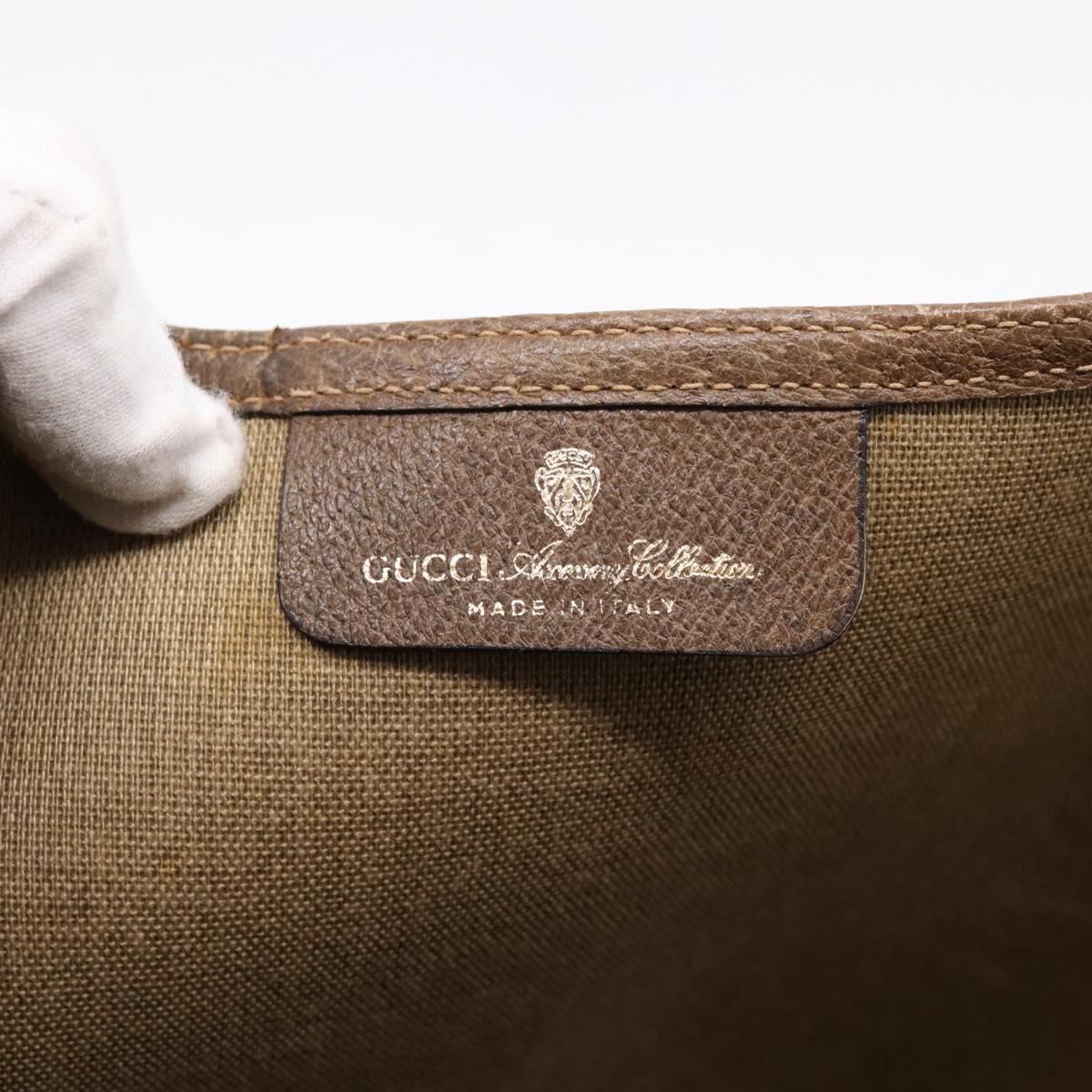 GUCCI GG Supreme Web Sherry Line Tote Bag PVC Beige Gold 39 02 003 Auth 203840