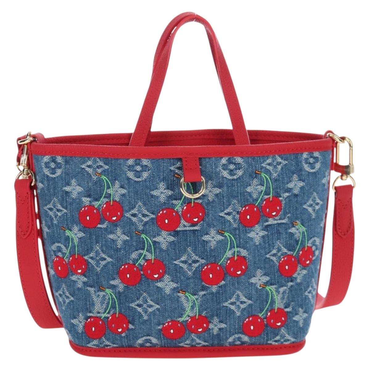 LOUIS VUITTON Monogram denim Neverful Inside Out Bag Blue M14997 Auth 203843SM