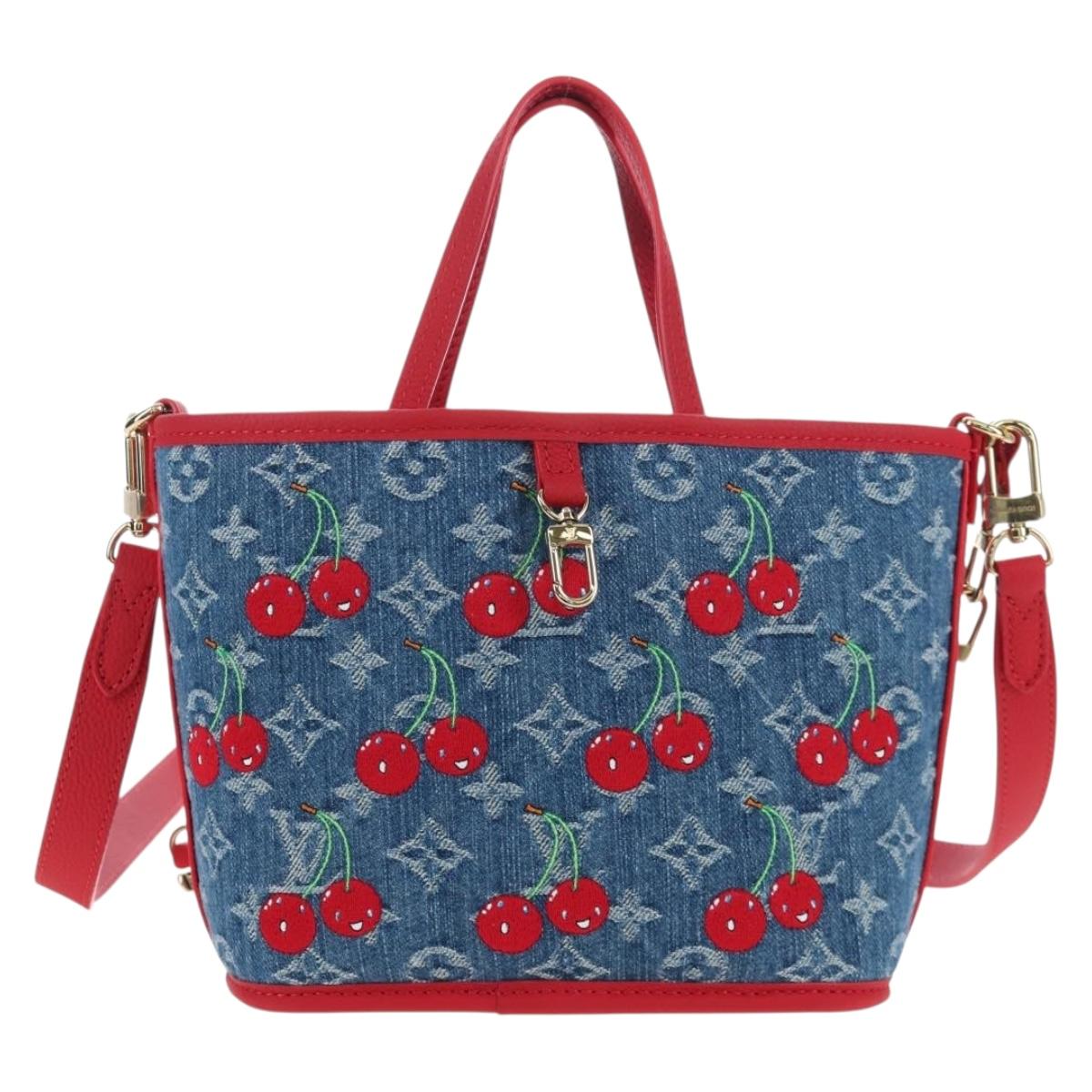 LOUIS VUITTON Monogram denim Neverful Inside Out Bag Blue M14997 Auth 203843SM