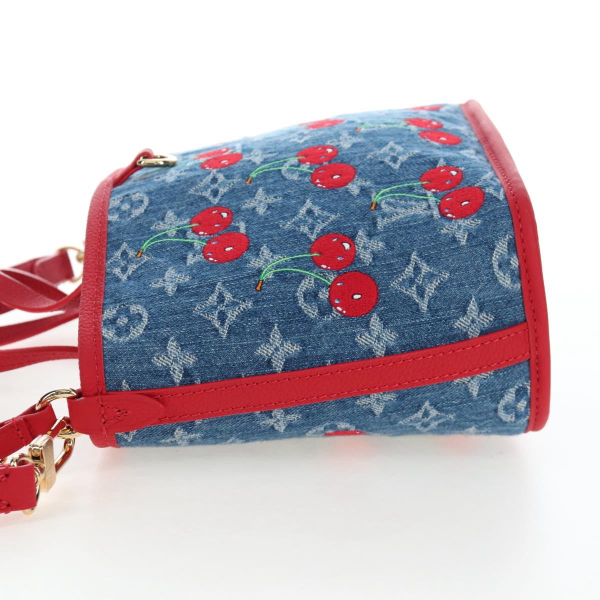 LOUIS VUITTON Monogram denim Neverful Inside Out Bag Blue M14997 Auth 203843SM