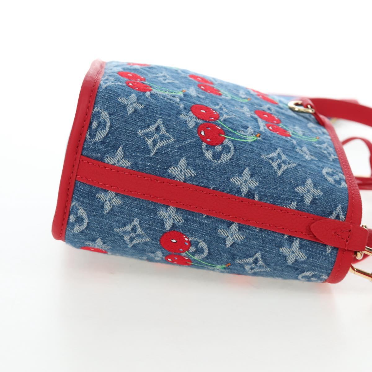 LOUIS VUITTON Monogram denim Neverful Inside Out Bag Blue M14997 Auth 203843SM
