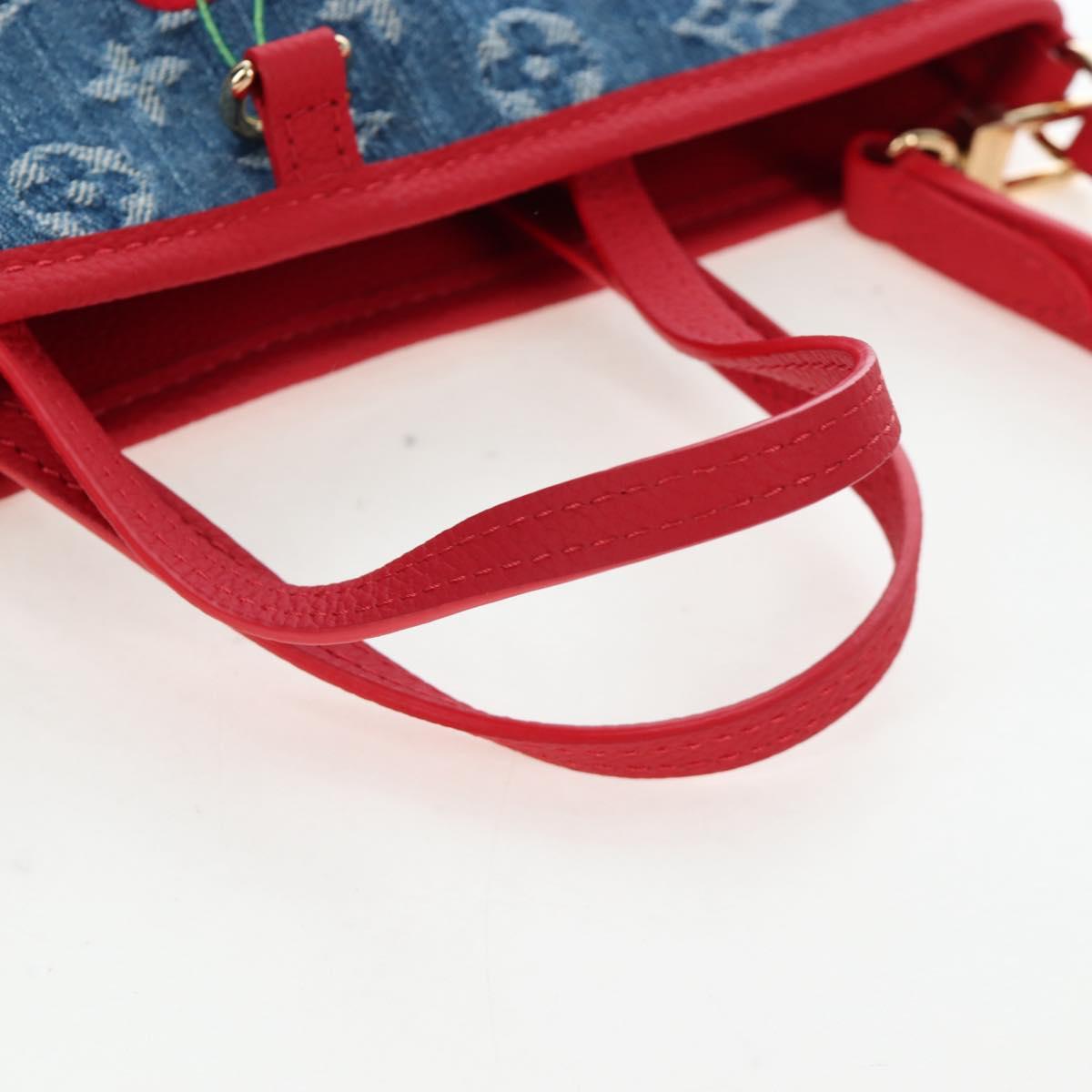 LOUIS VUITTON Monogram denim Neverful Inside Out Bag Blue M14997 Auth 203843SM