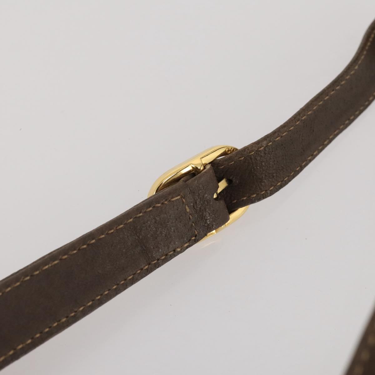 GUCCI GG Supreme Web Sherry Line Bag PVC Beige Gold 116 02 076 Auth 203846