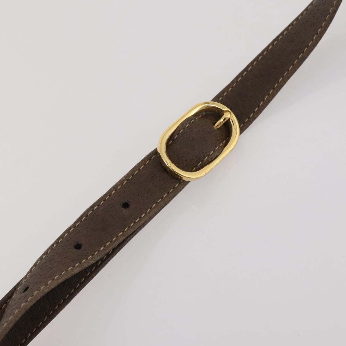 GUCCI GG Supreme Web Sherry Line Bag PVC Beige Gold 116 02 076 Auth 203846