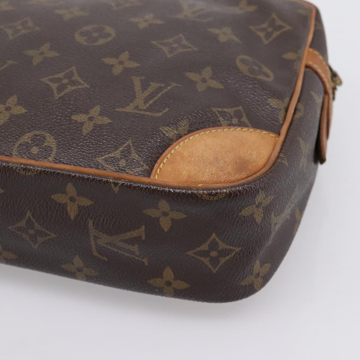 LOUIS VUITTON Monogram Compiegne 28 Clutch Bag M51845 LV Auth 203850