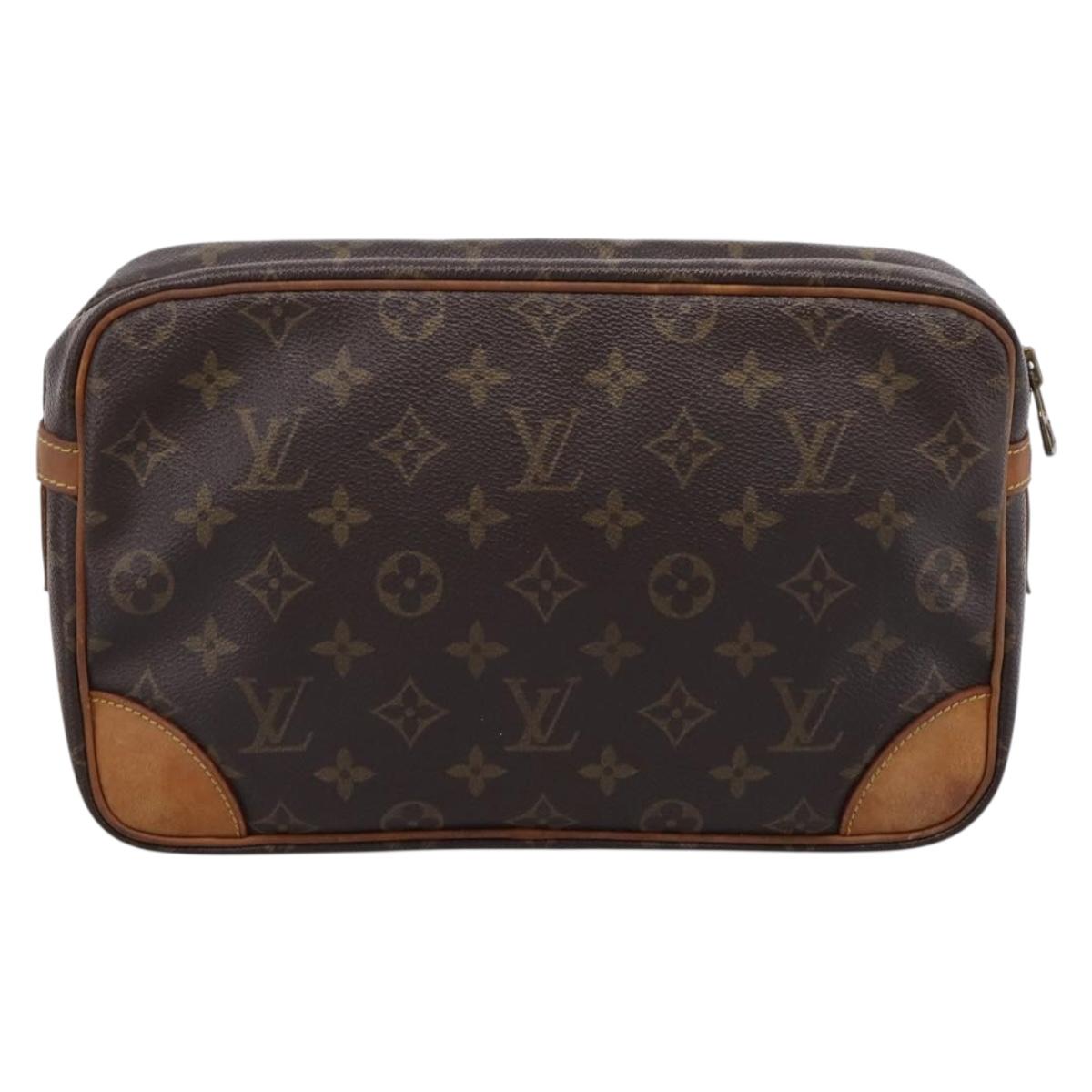 LOUIS VUITTON Monogram Compiegne 28 Clutch Bag M51845 LV Auth 203850