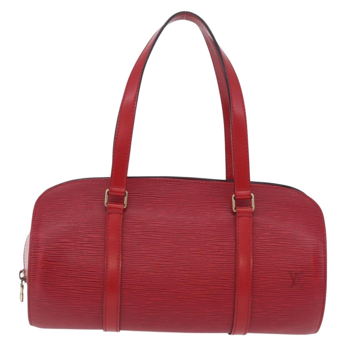 LOUIS VUITTON Epi Soufflot Hand Bag Red M52227 LV Auth 203851V
