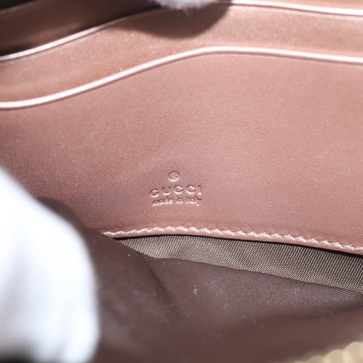 GUCCI GuccissimaGG Pouch Leather Pink Gold Tone 224073 Auth 203852A