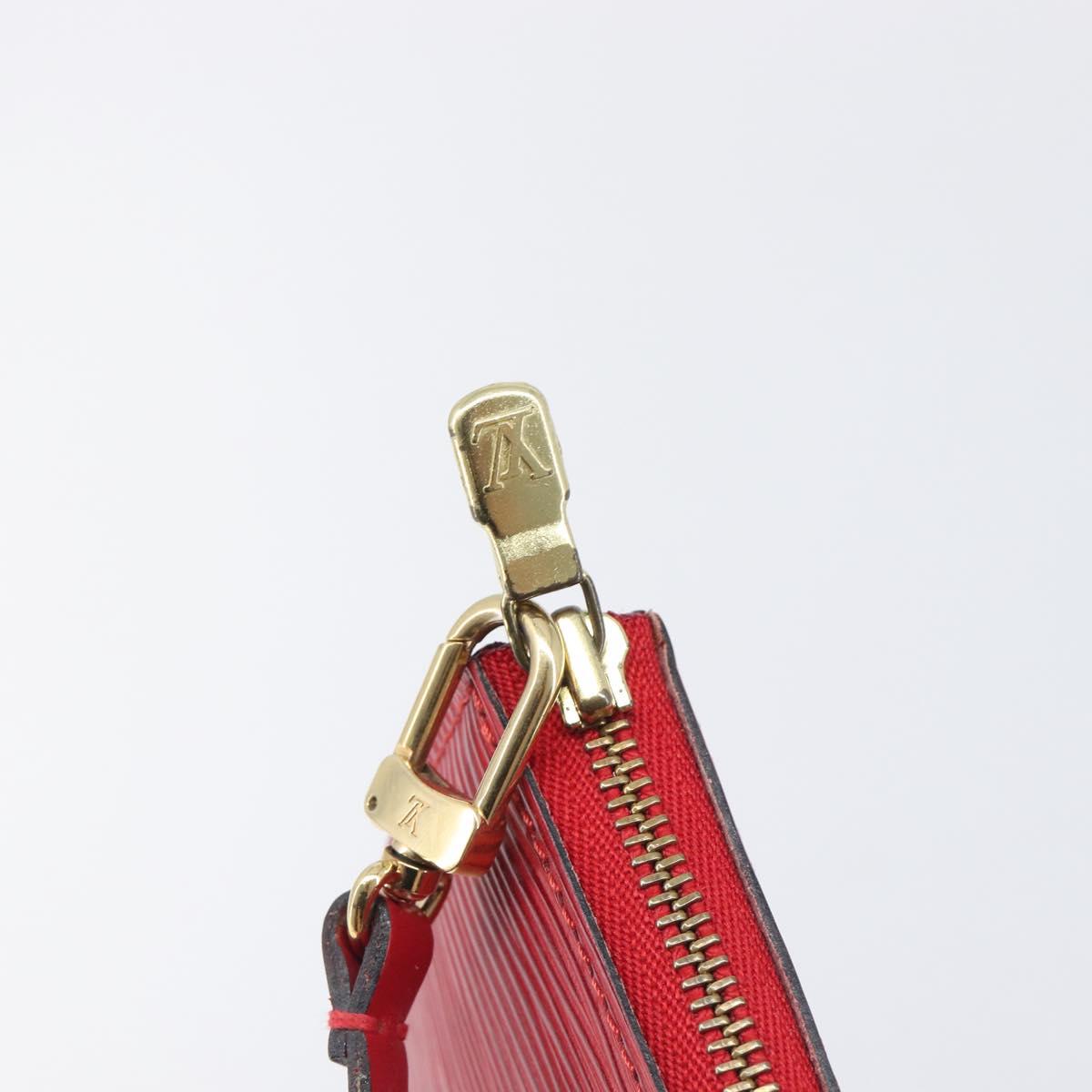 LOUIS VUITTON Epi Pochette Accessoires Accessory Pouch Red M52987 LV Auth 203855