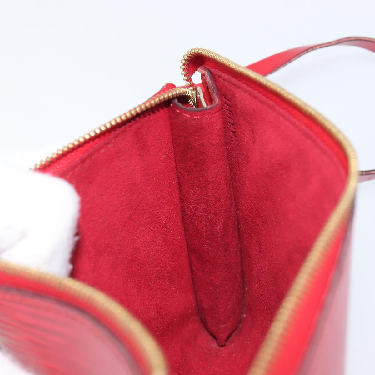 LOUIS VUITTON Epi Pochette Accessoires Accessory Pouch Red M52987 LV Auth 203855