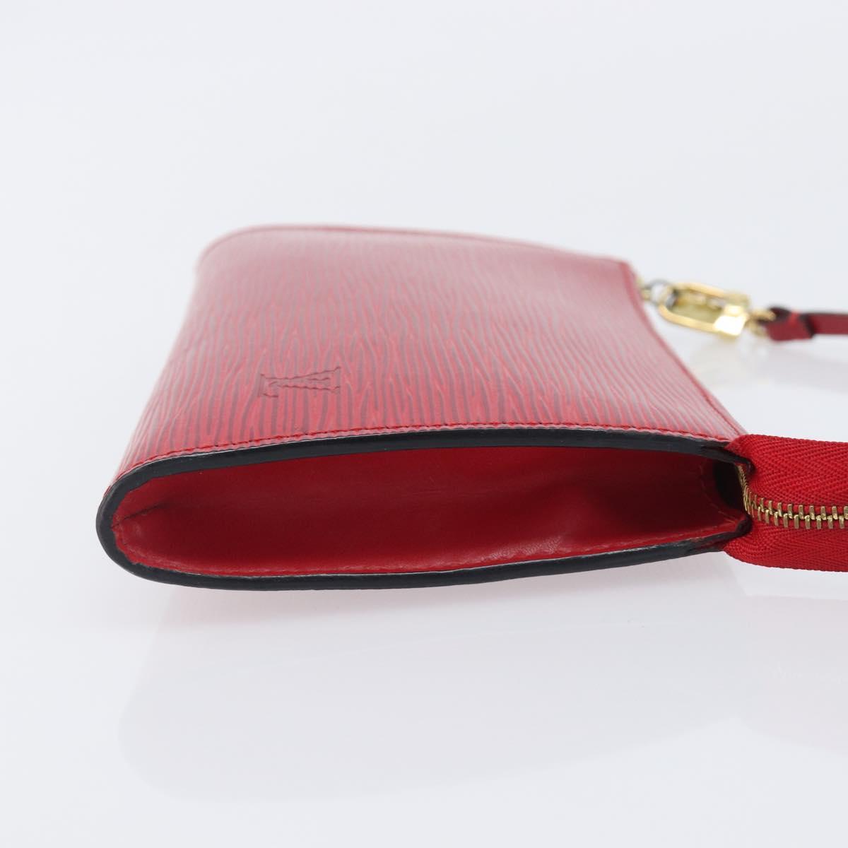 LOUIS VUITTON Epi Pochette Accessoires Accessory Pouch Red M52987 LV Auth 203855
