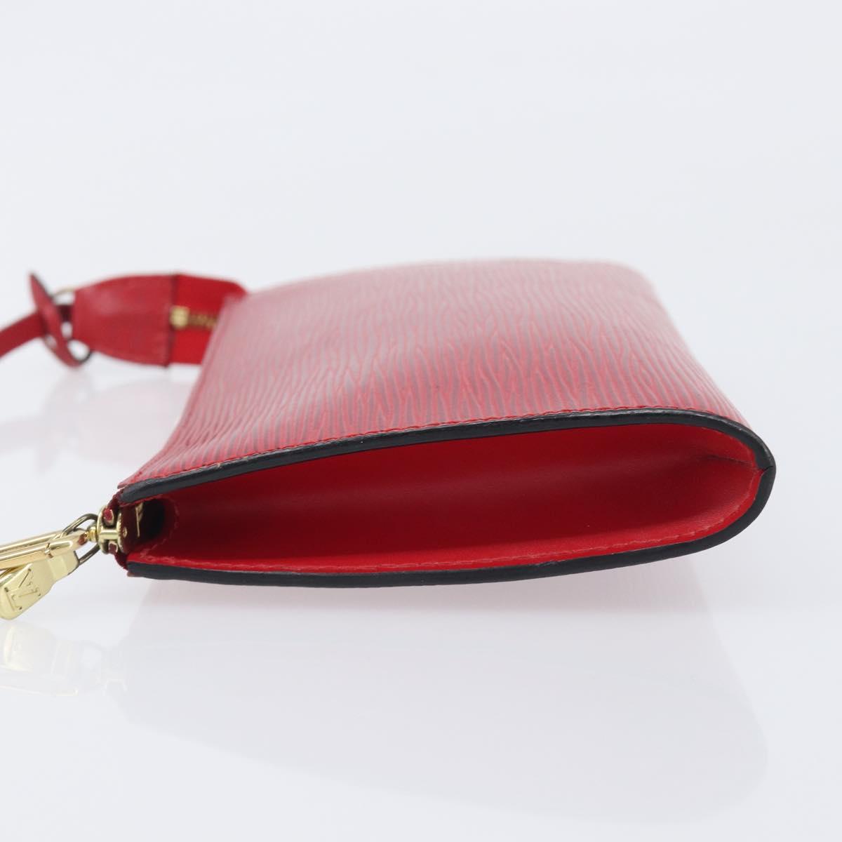 LOUIS VUITTON Epi Pochette Accessoires Accessory Pouch Red M52987 LV Auth 203855