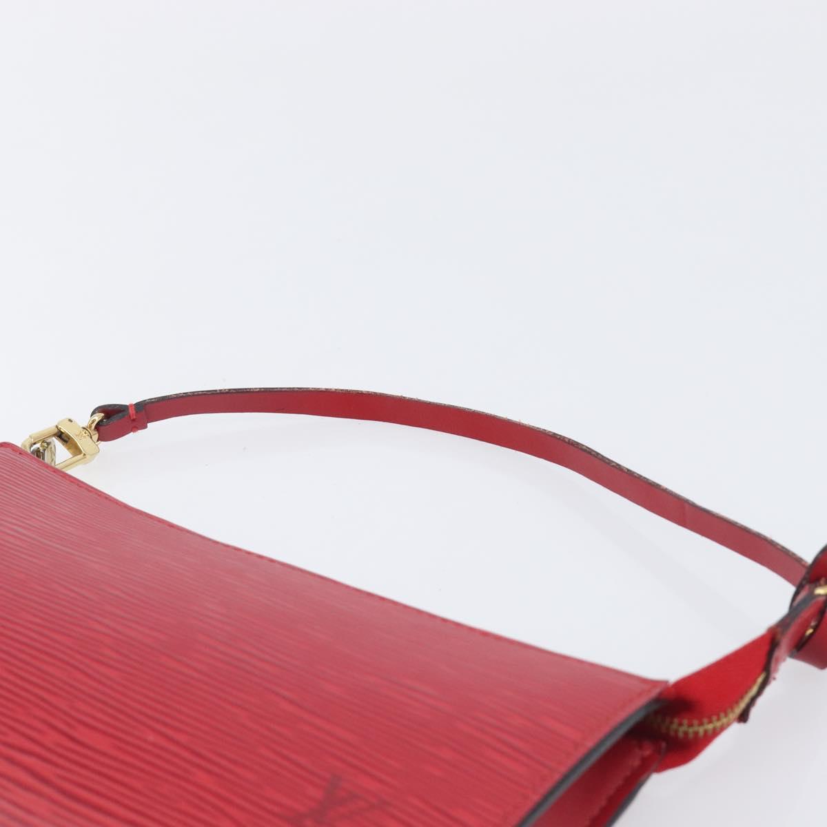 LOUIS VUITTON Epi Pochette Accessoires Accessory Pouch Red M52987 LV Auth 203855