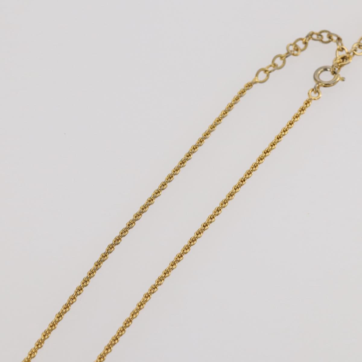 Christian Dior Necklace metal Gold Tone Auth 203858