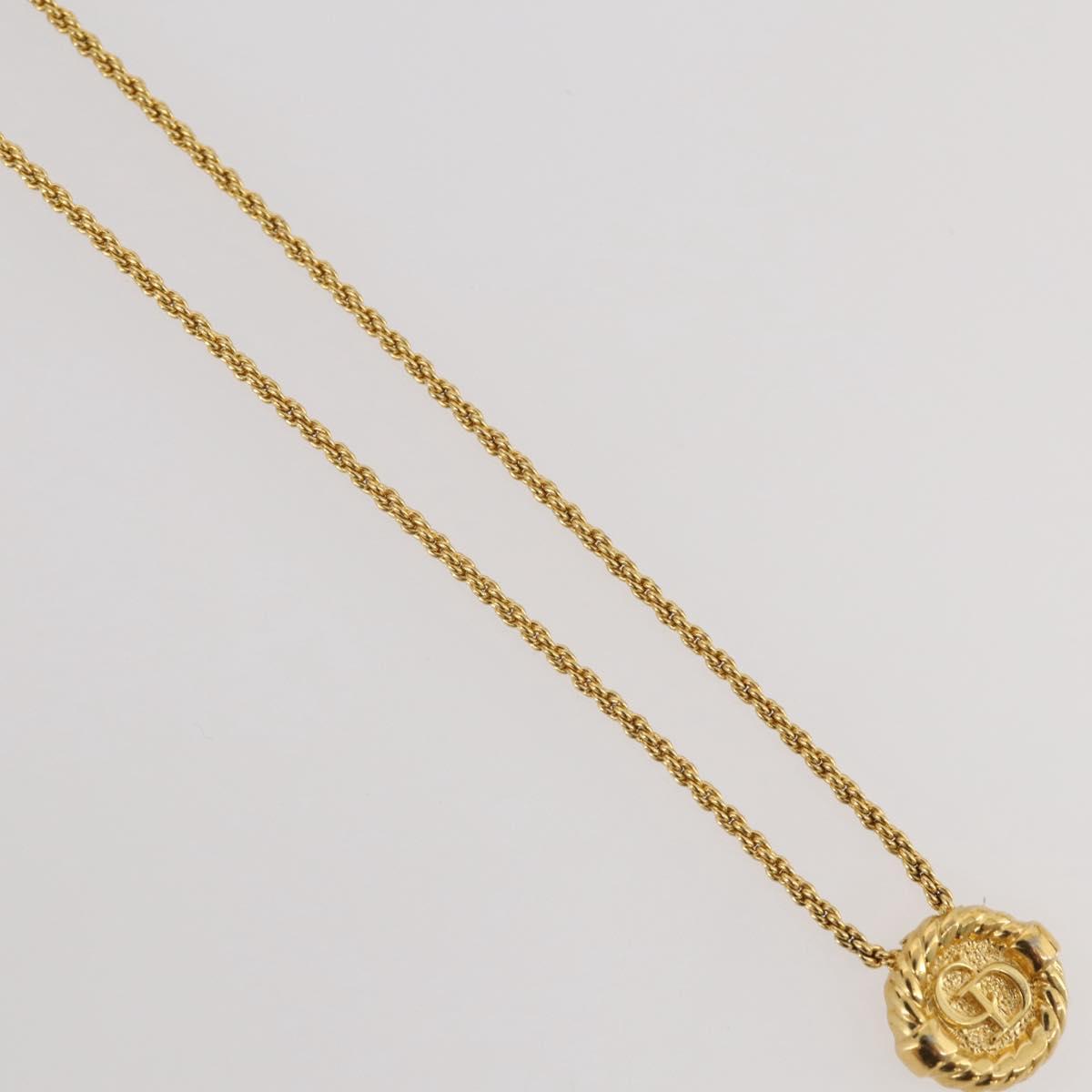 Christian Dior Necklace metal Gold Tone Auth 203858