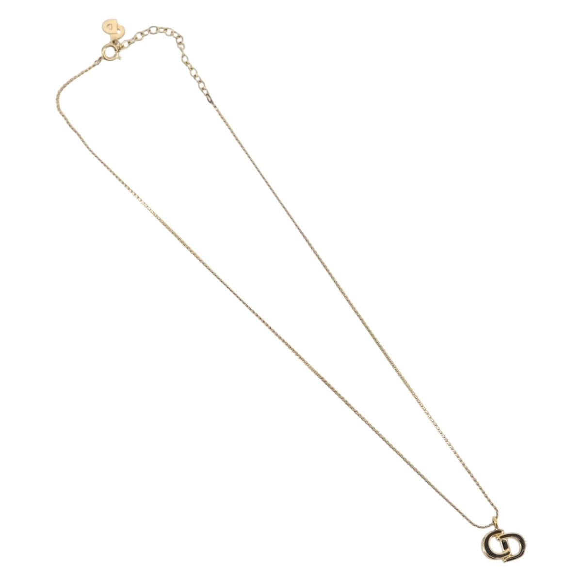Christian Dior Necklace metal Gold Tone Auth 203859