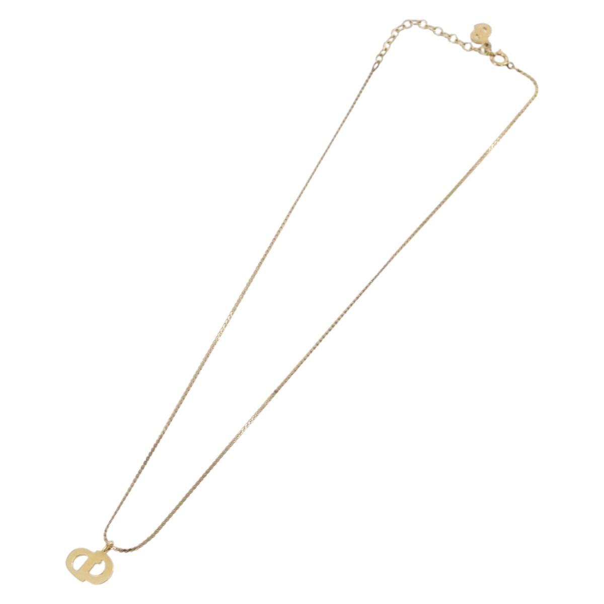 Christian Dior Necklace metal Gold Tone Auth 203859