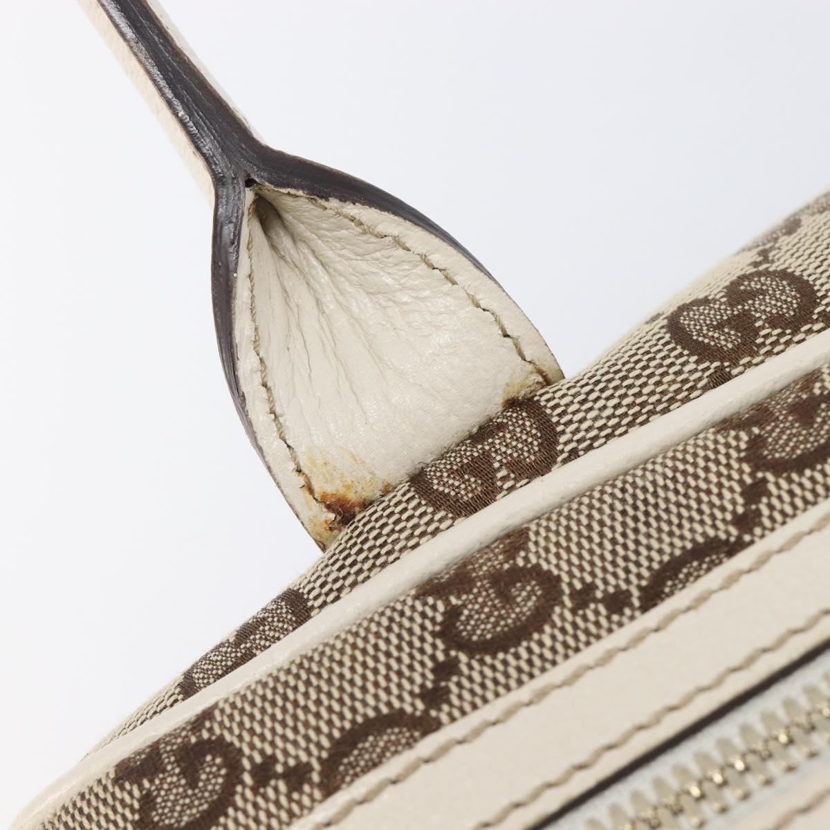 GUCCI GG Canvas Princi Hand Bag Leather Beige Gold 161720 Auth 203872SAV
