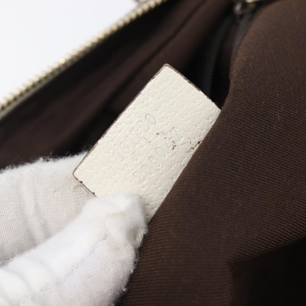 GUCCI GG Canvas Princi Hand Bag Leather Beige Gold 161720 Auth 203872SAV