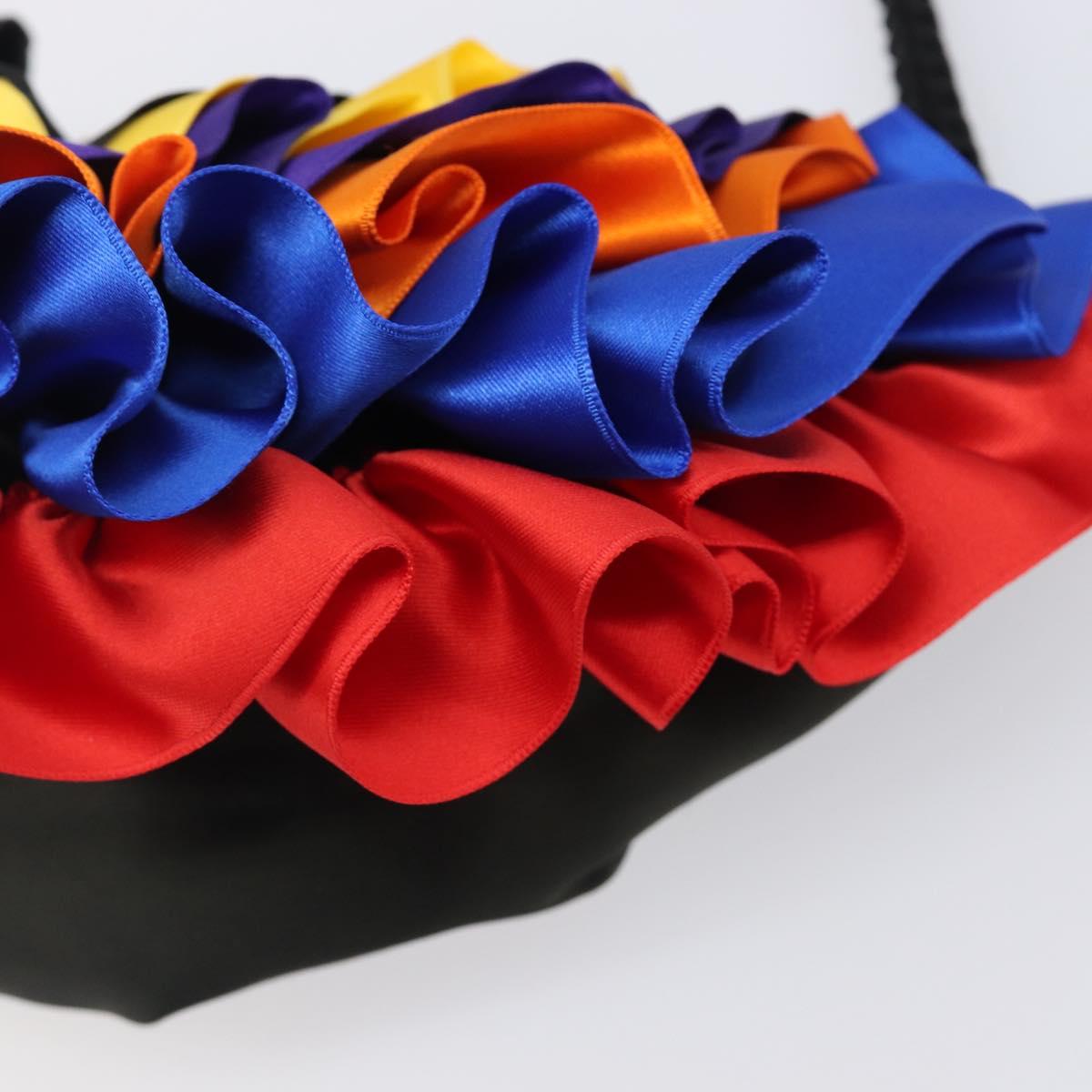 FENDI Shoulder Bag Satin Multicolor Auth 203876A