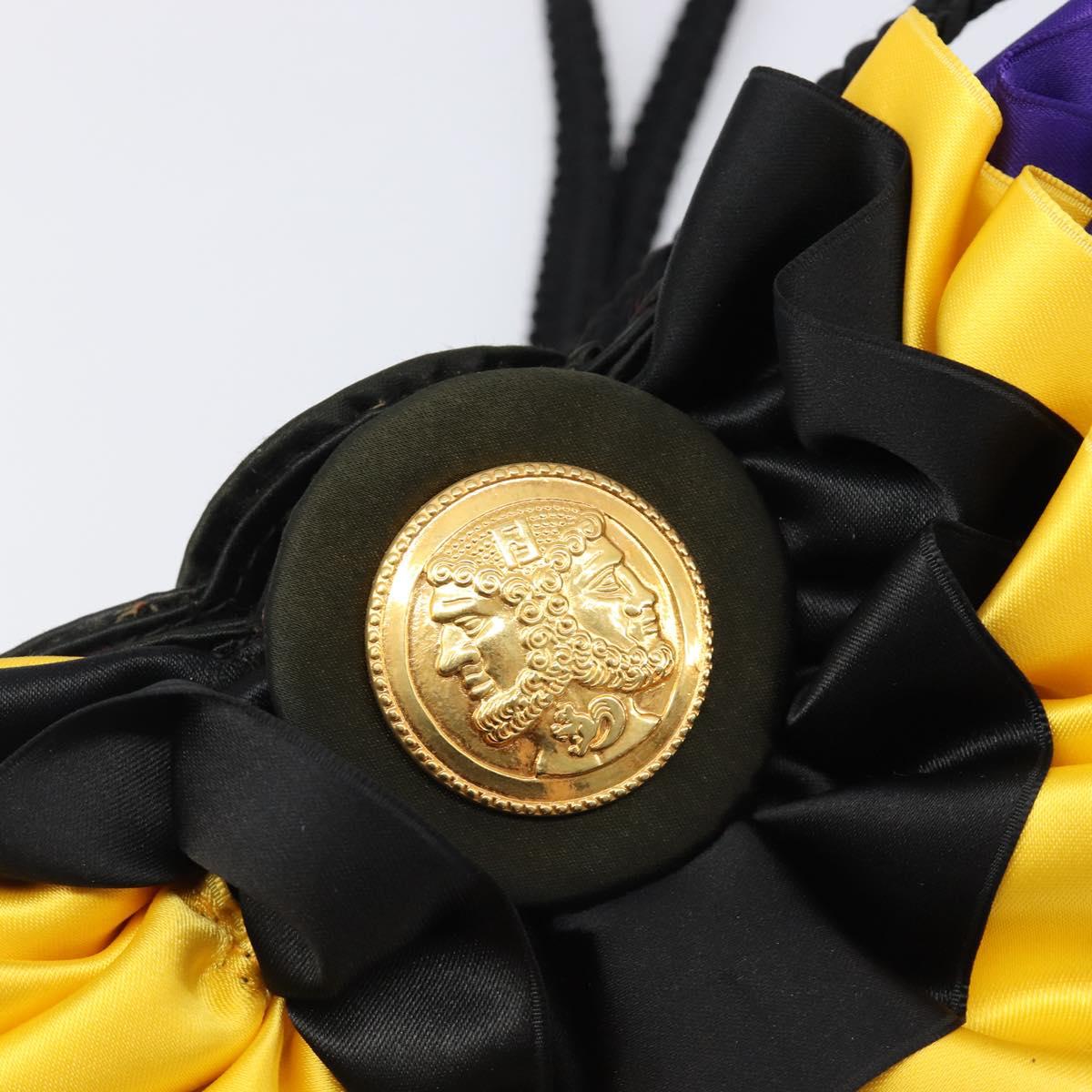 FENDI Shoulder Bag Satin Multicolor Auth 203876A