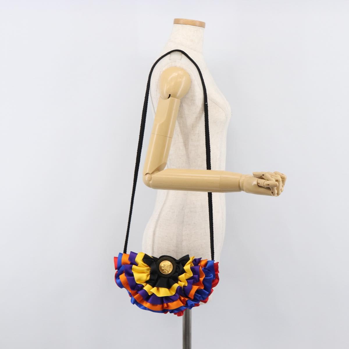 FENDI Shoulder Bag Satin Multicolor Auth 203876A