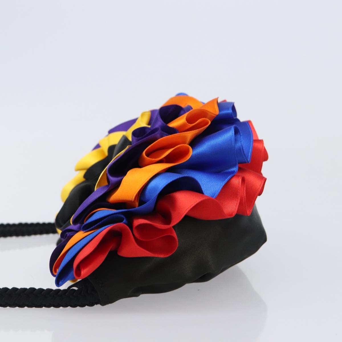 FENDI Shoulder Bag Satin Multicolor Auth 203876A