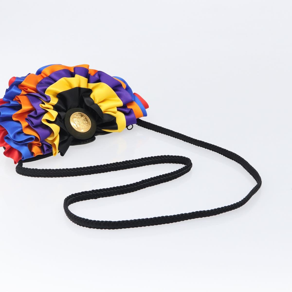 FENDI Shoulder Bag Satin Multicolor Auth 203876A