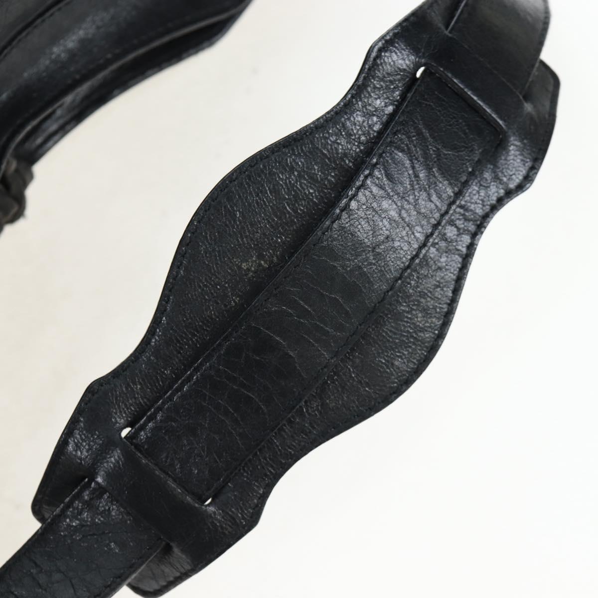 BALENCIAGA The City Hand Bag Leather Black 115748 Auth 203891SAM