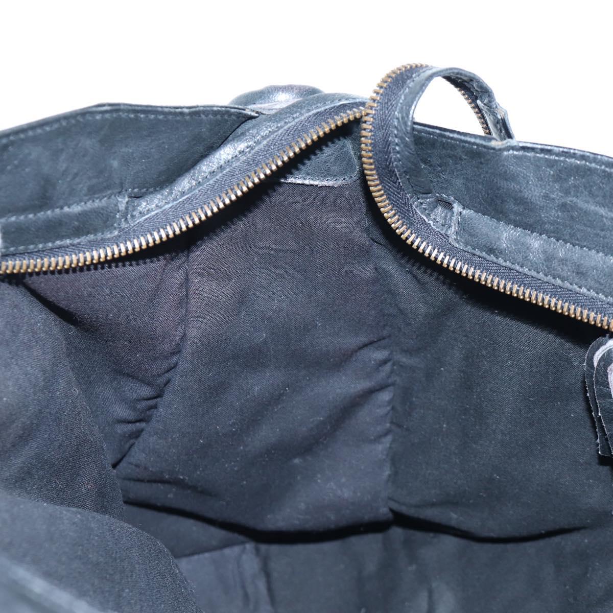 BALENCIAGA The City Hand Bag Leather Black 115748 Auth 203891SAM
