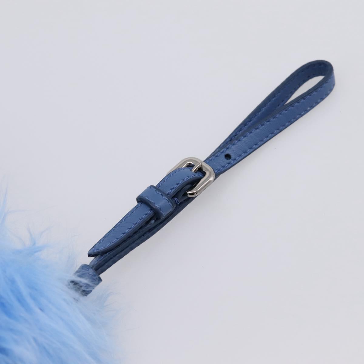 PRADA Clutch Bag Polyester Blue Silver Auth 203896V