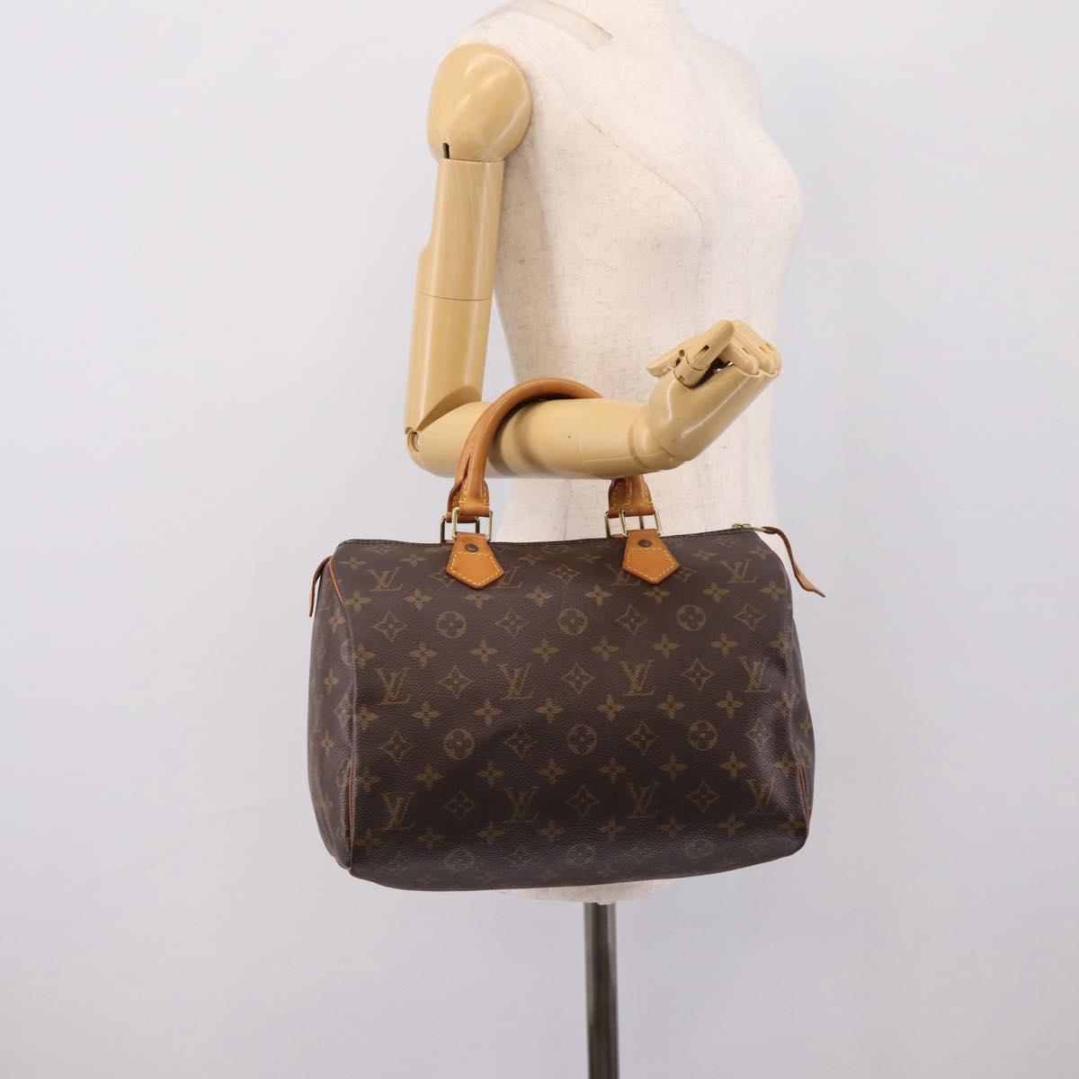 LOUIS VUITTON Monogram Speedy 30 Hand Bag M41526 LV Auth 203899V