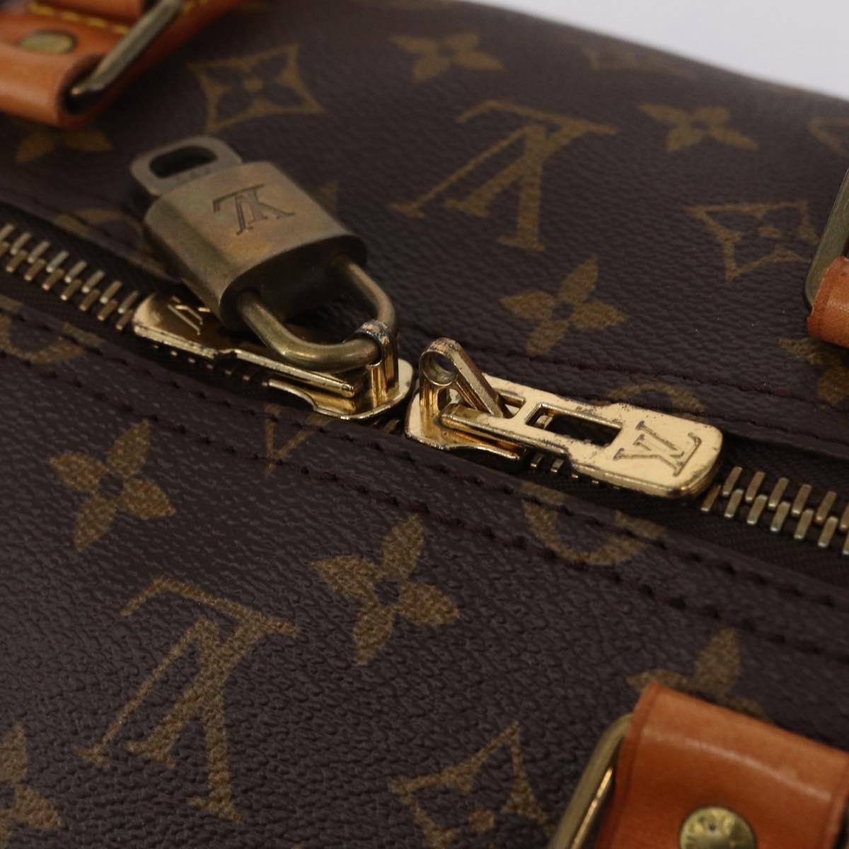 LOUIS VUITTON Monogram Keepall 55 Boston Bag M41424 LV Auth 203905V