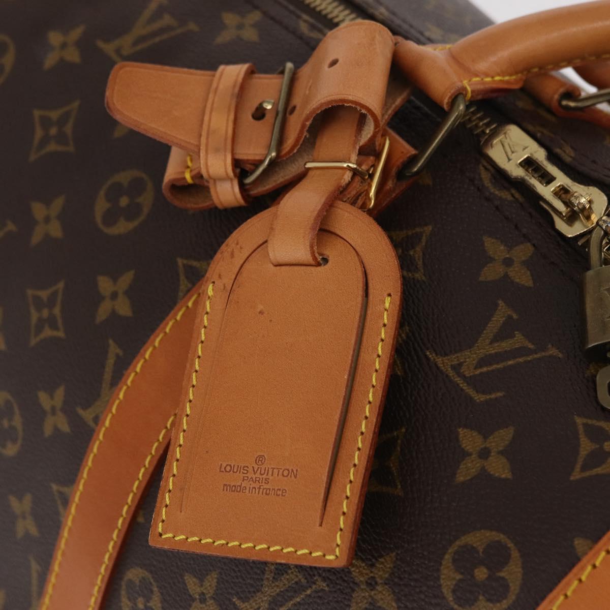 LOUIS VUITTON Monogram Keepall 55 Boston Bag M41424 LV Auth 203905V