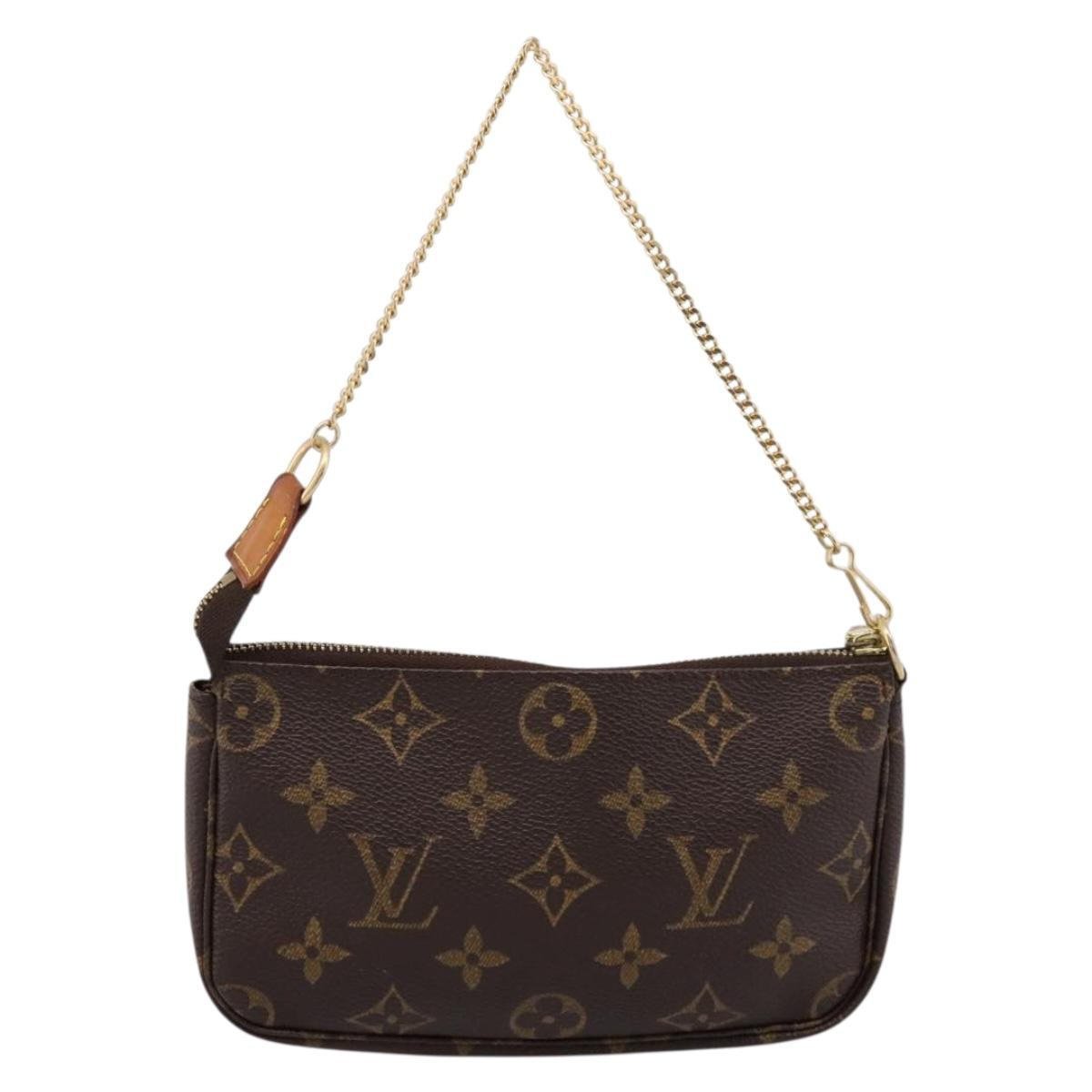 LOUIS VUITTON Monogram Mini Pochette Accessoires Pouch N41667 LV Auth 203908V