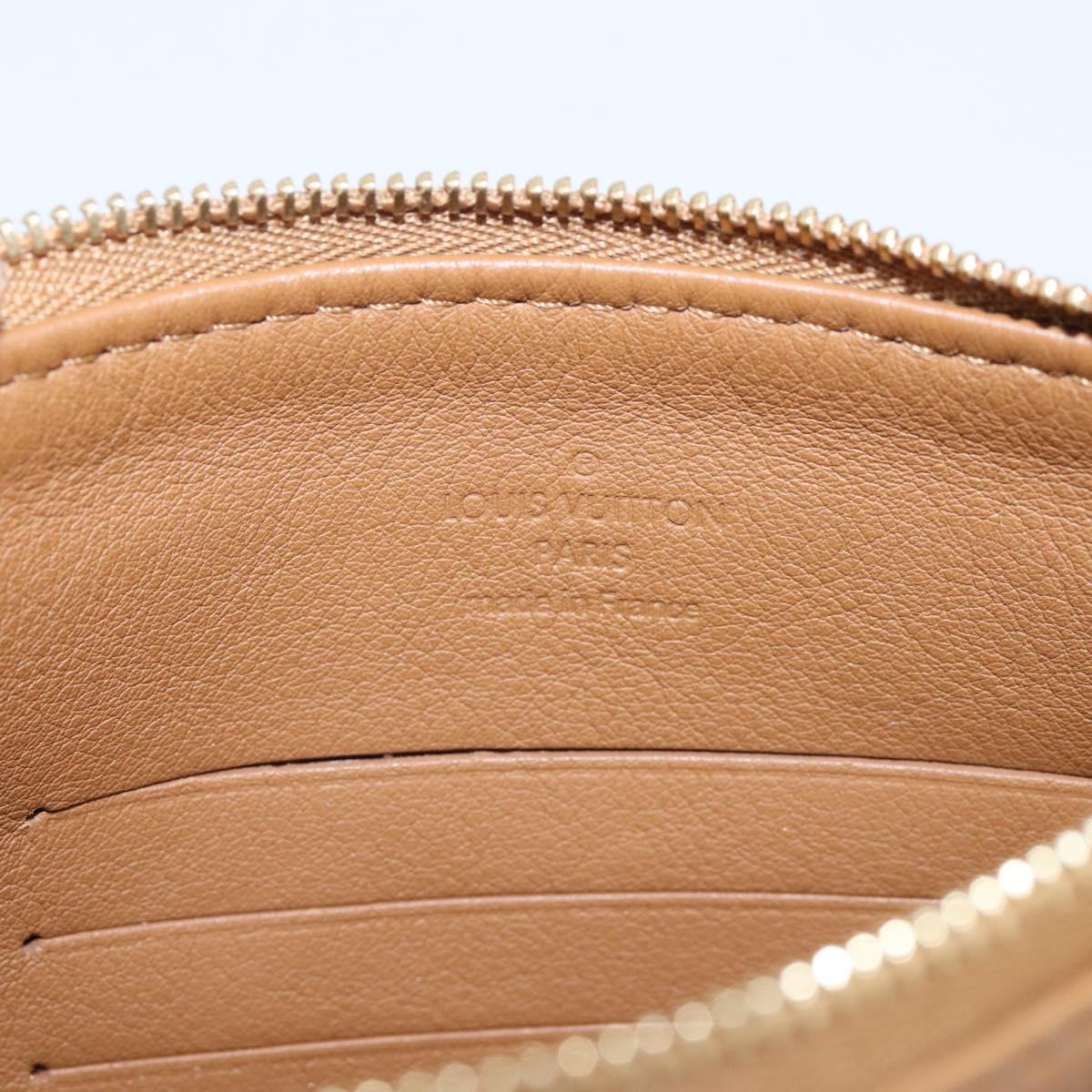 LOUIS VUITTON Mahina Selene PM Pouch Leather Caramel LV Auth 203909V