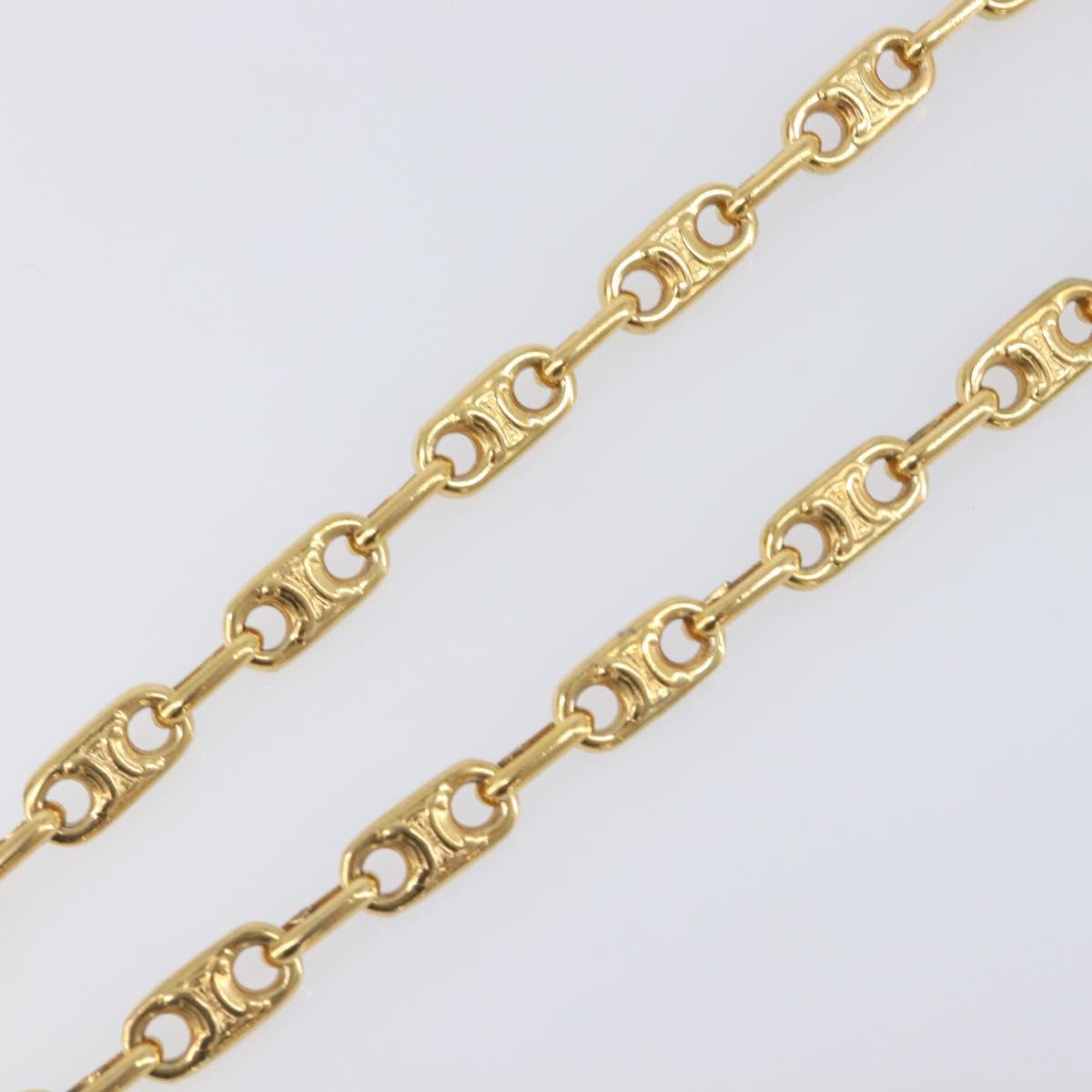 CELINE Chain Necklace metal Gold Auth 203911M