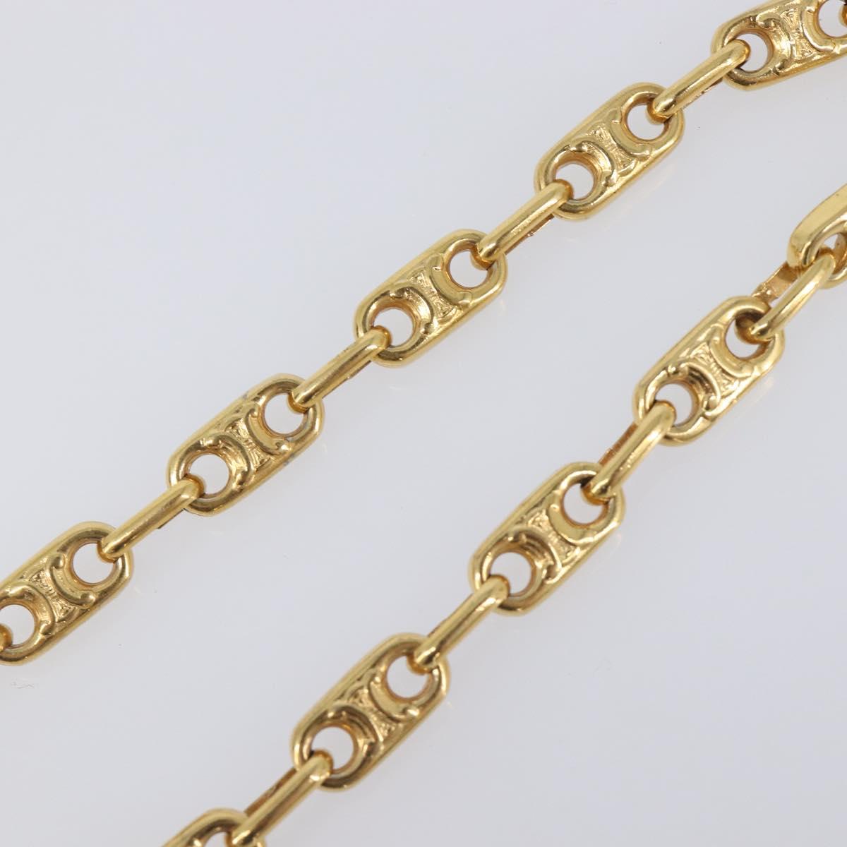 CELINE Chain Necklace metal Gold Auth 203911M