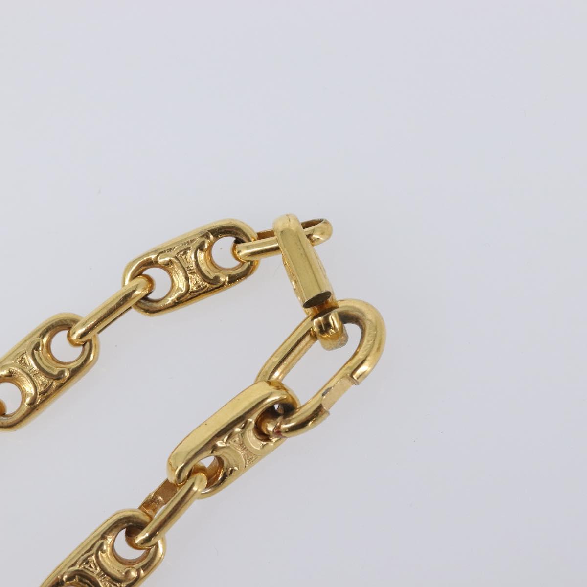 CELINE Chain Necklace metal Gold Auth 203911M