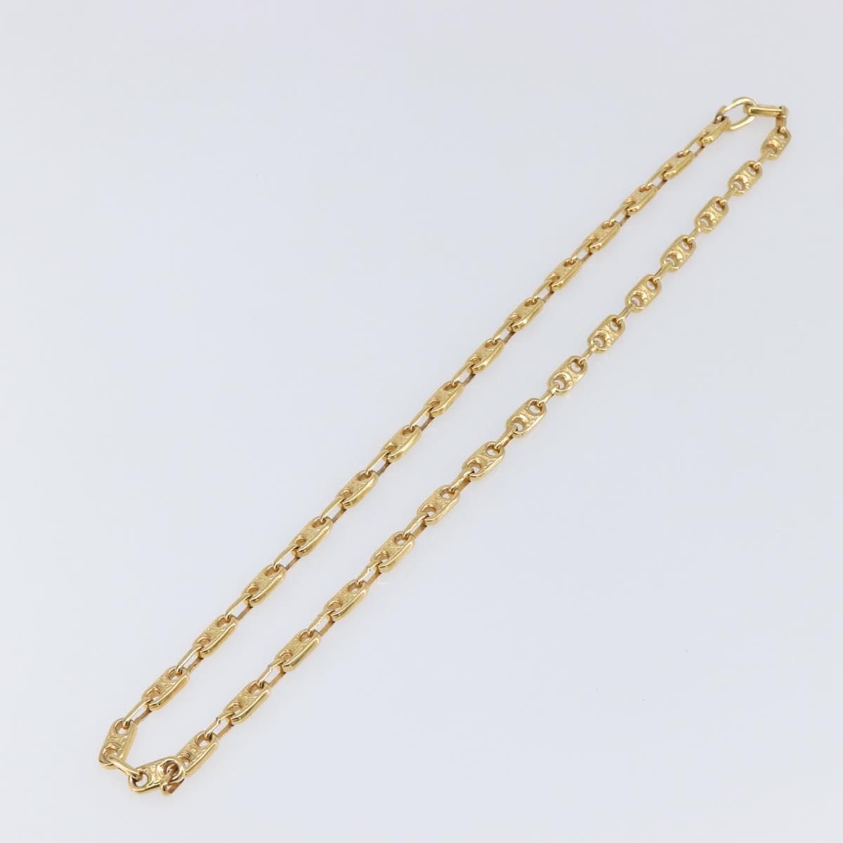 CELINE Chain Necklace metal Gold Auth 203911M