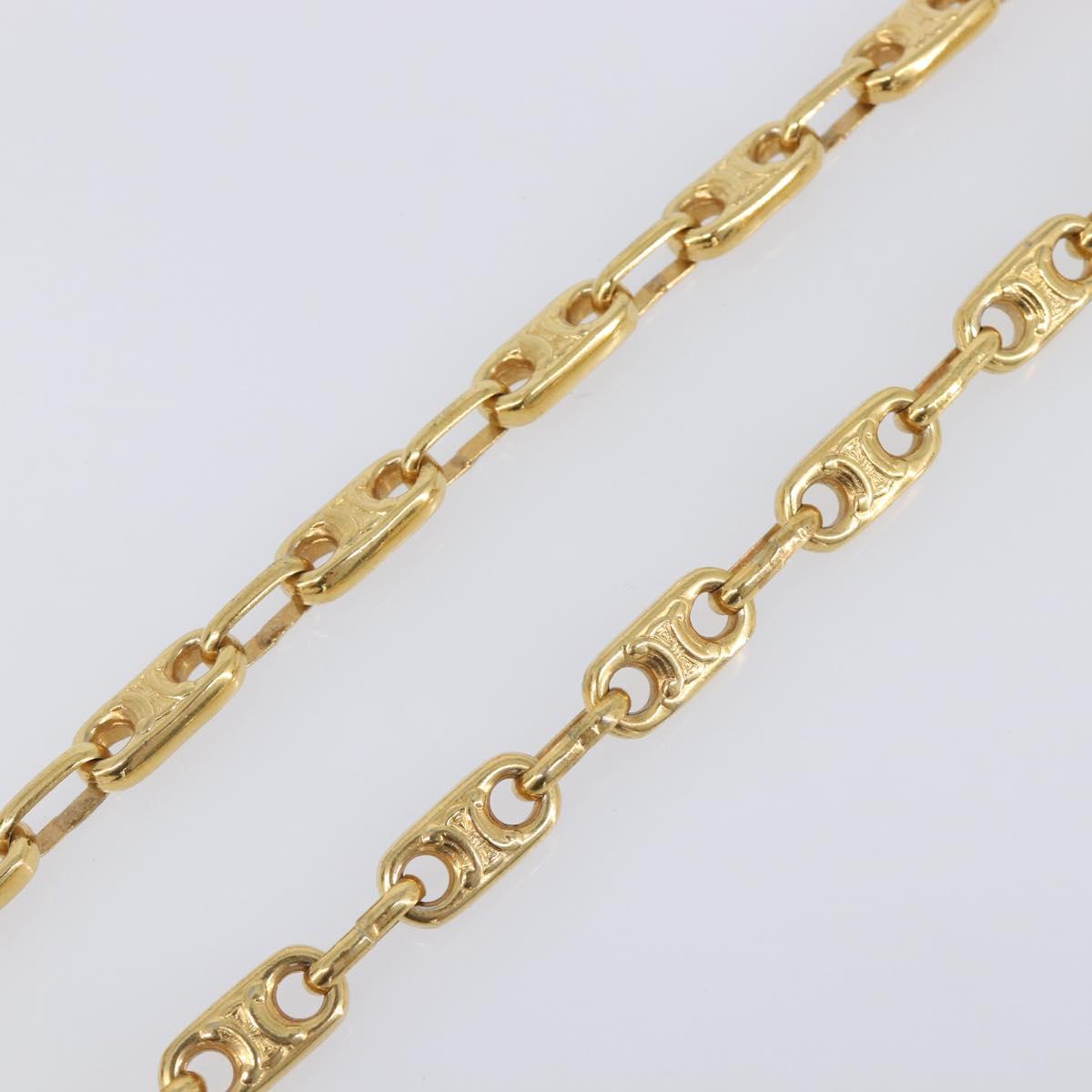 CELINE Chain Necklace metal Gold Auth 203911M