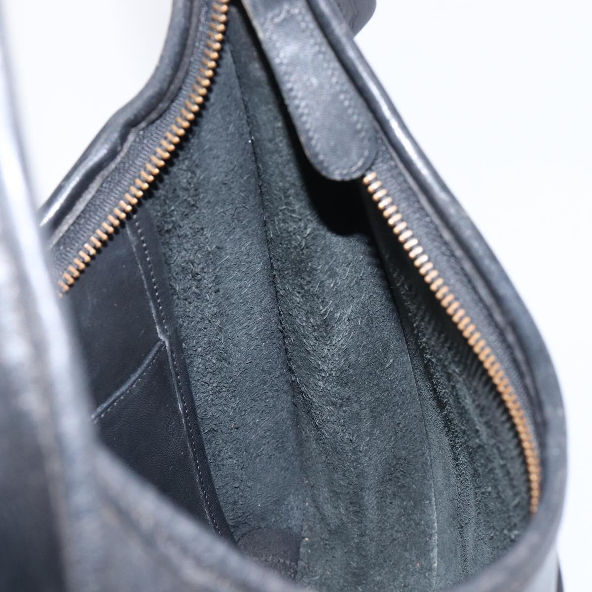 Coach Ergo Shoulder Bag Leather Black Gold Auth 203917A