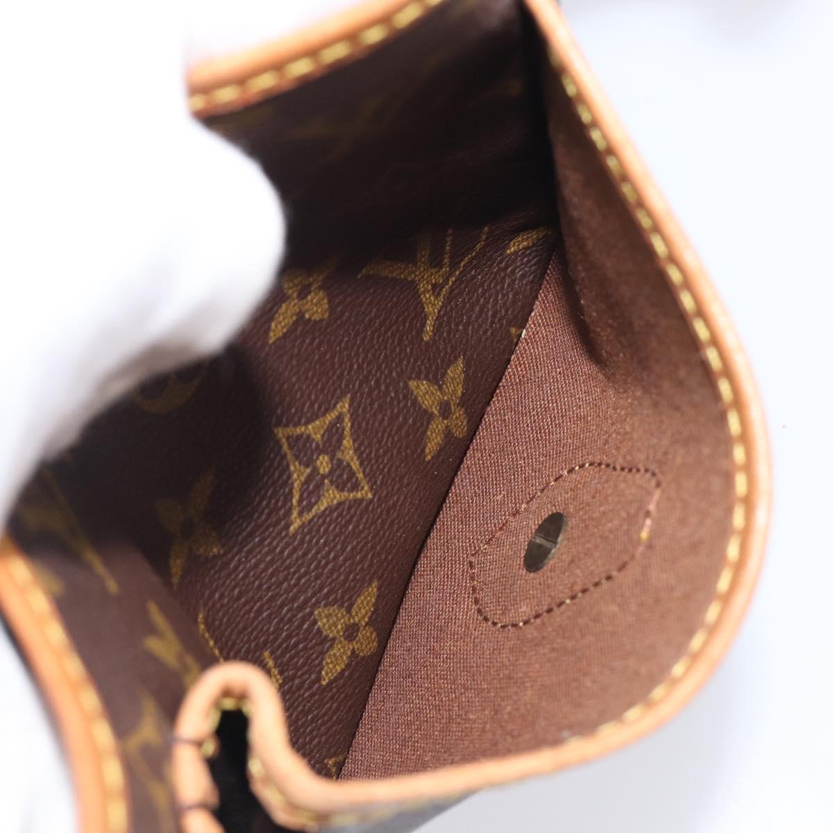 LOUIS VUITTON Monogram Gibeciere MM Shoulder Bag M42247 LV Auth 203922