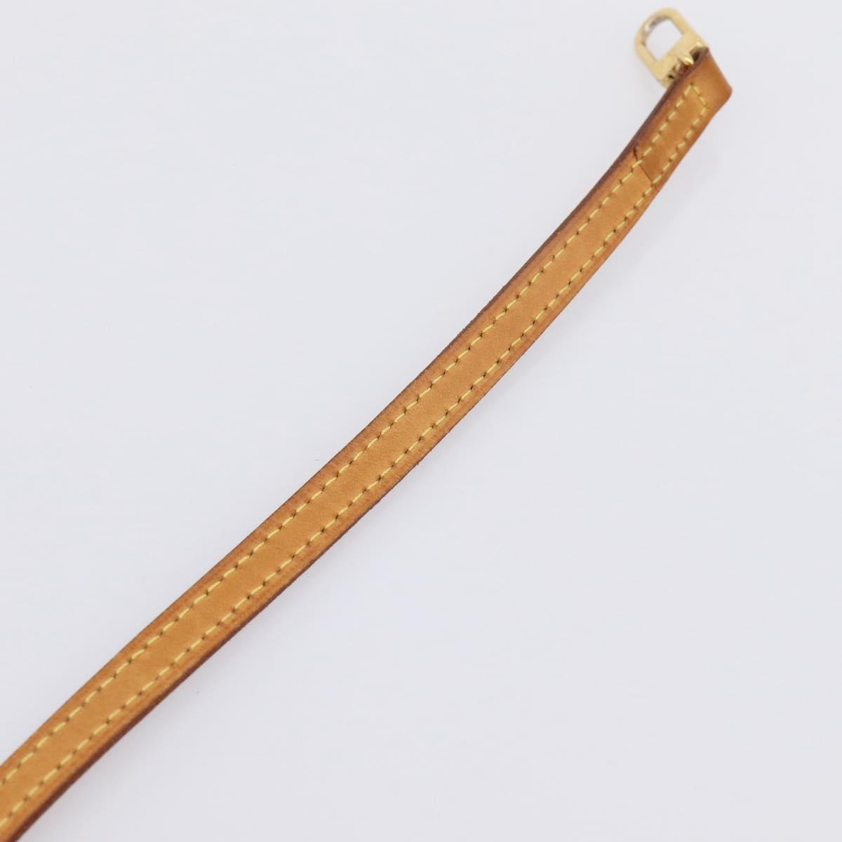 LOUIS VUITTON Nume leather Shoulder Strap Leather 50.4"" Beige LV Auth 204021V